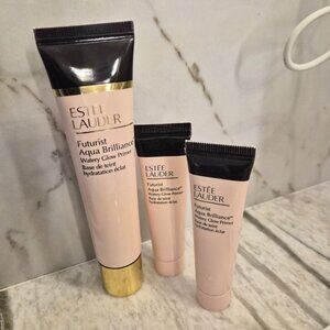3pcs Estee Lauder Futurist Aqua Brilliance Watery Glow Primer FULL SIZE / Travel